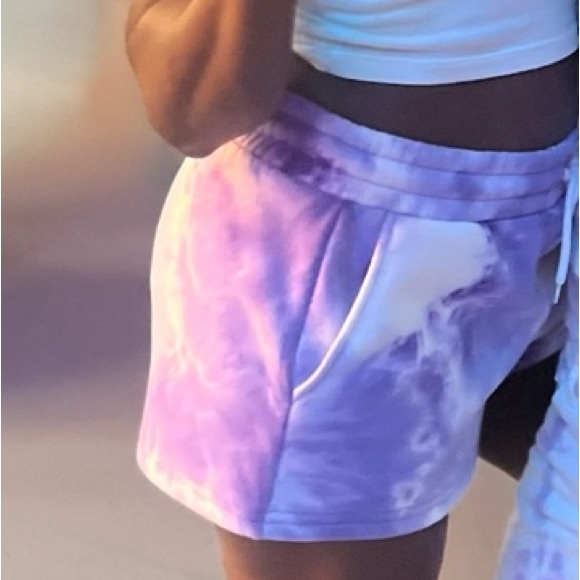 Refuge Athletics Purple Tie Dye 2 Piece Short Set Size Medium - Picture 3 of 15